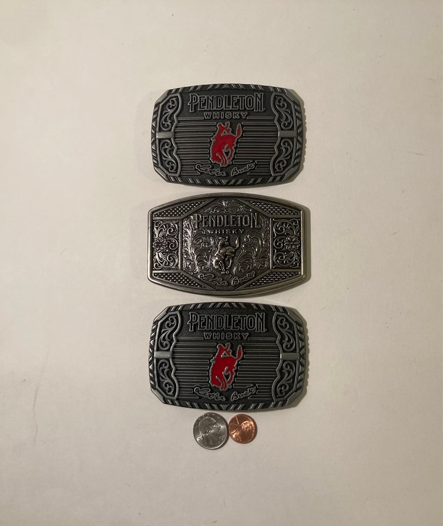 Lot of 3 Nice Metal Belt Buckle, Montana Silversmiths, Nice Western Design