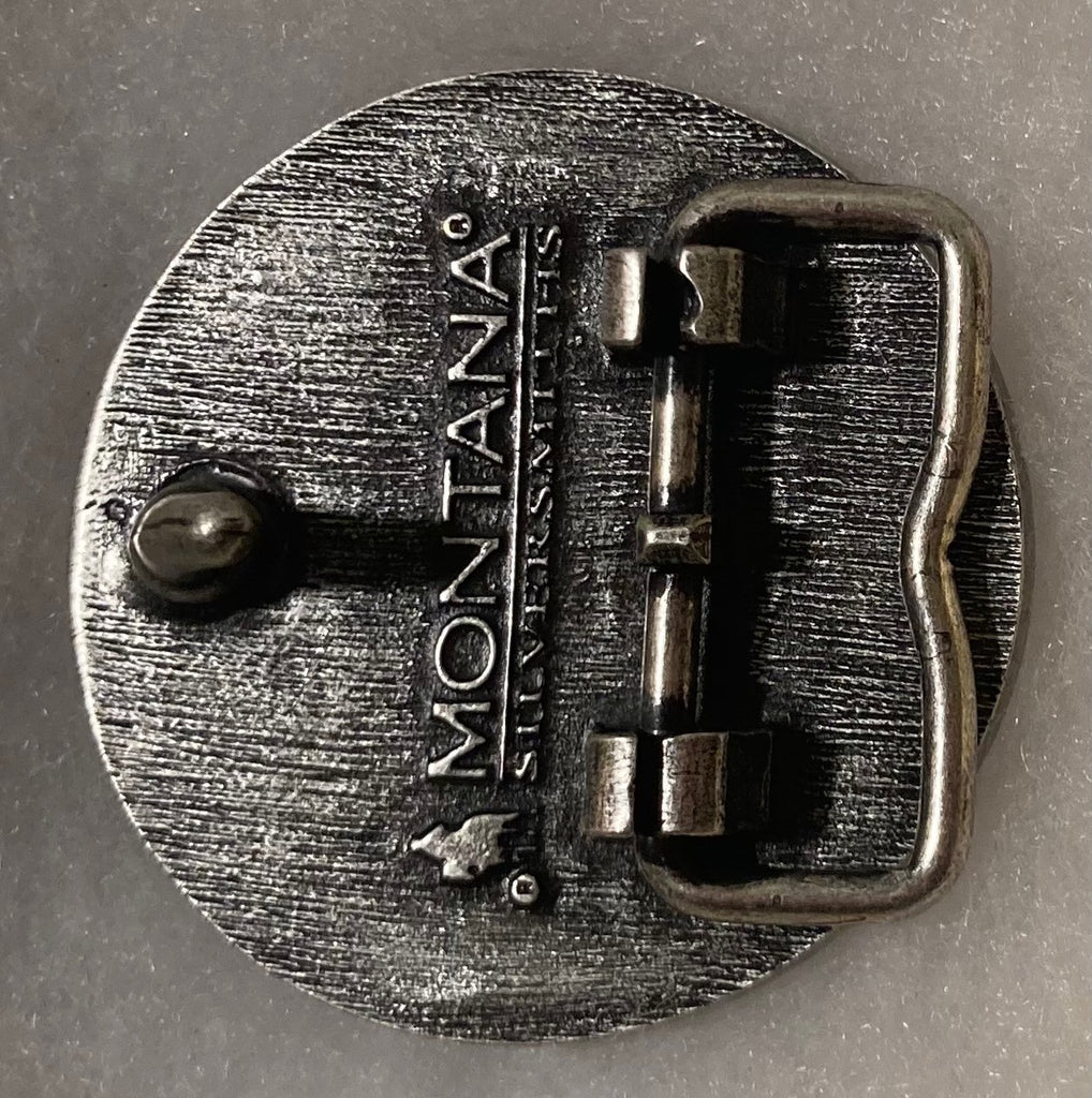 Vintage Metal Belt Buckle, Nice Sparkly Design, Montana Silversmiths, Nice Western
