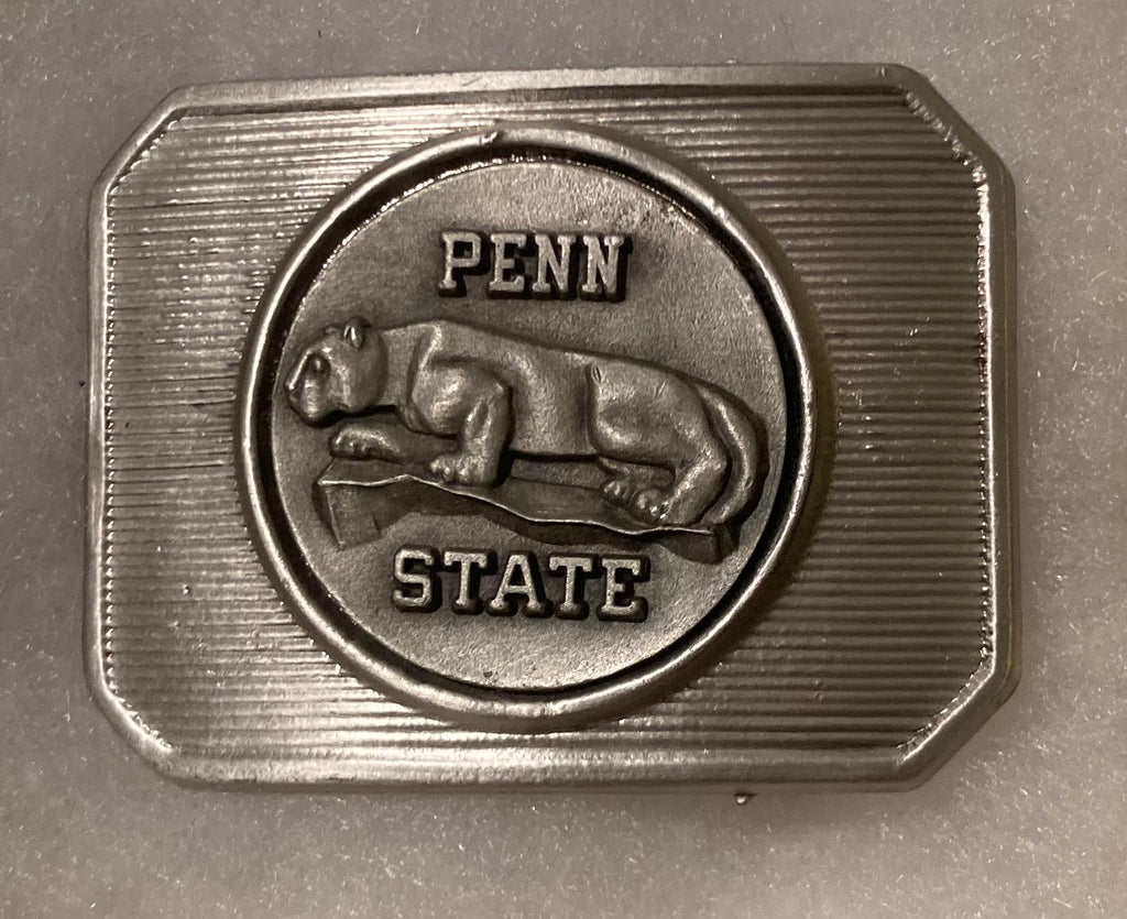 Vintage Metal Belt Buckle, Penn State, Nittany Lions, College, University, Nice Western
