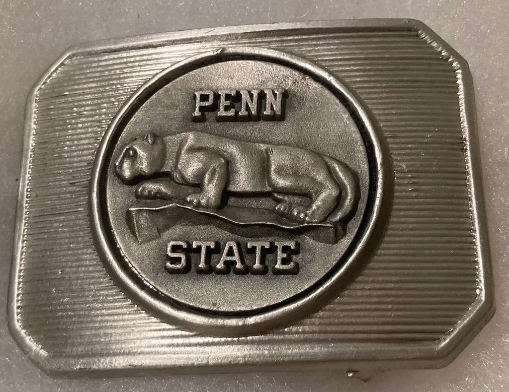 Vintage Metal Belt Buckle, Penn State, Nittany Lions, College, University, Nice Western
