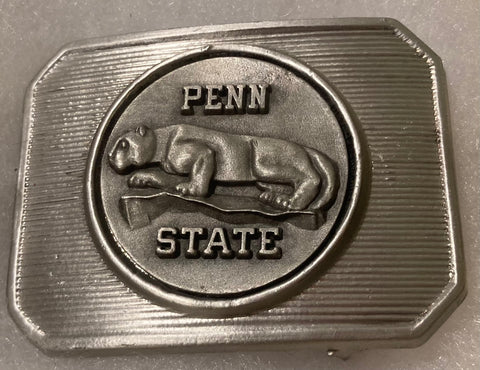 Vintage Metal Belt Buckle, Penn State, Nittany Lions, College, University, Nice Western