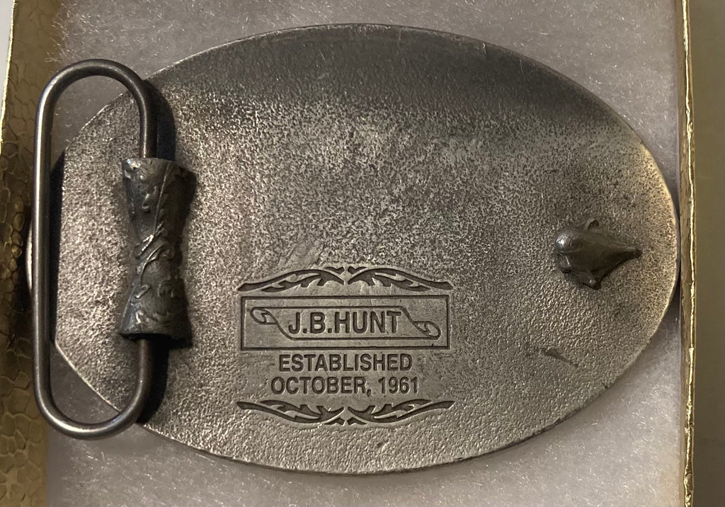 Vintage Metal Belt Buckle, J. B. Hunt, Trucking Transport, Truck Driving, One Million Safe Miles, 18 Wheeler, Big Rig, Nice, Unique, Quality