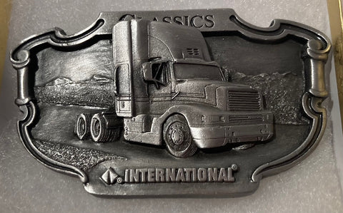 Vintage 1988 Metal Belt Buckle, 830 Tractor, International,