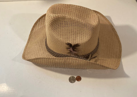 Vintage Cowboy Hat, Tan, Steer Brand, Nice, Size 7, Quality, Cowboy, Western Wear, Rancher, Sun Shade, Very Nice Hat