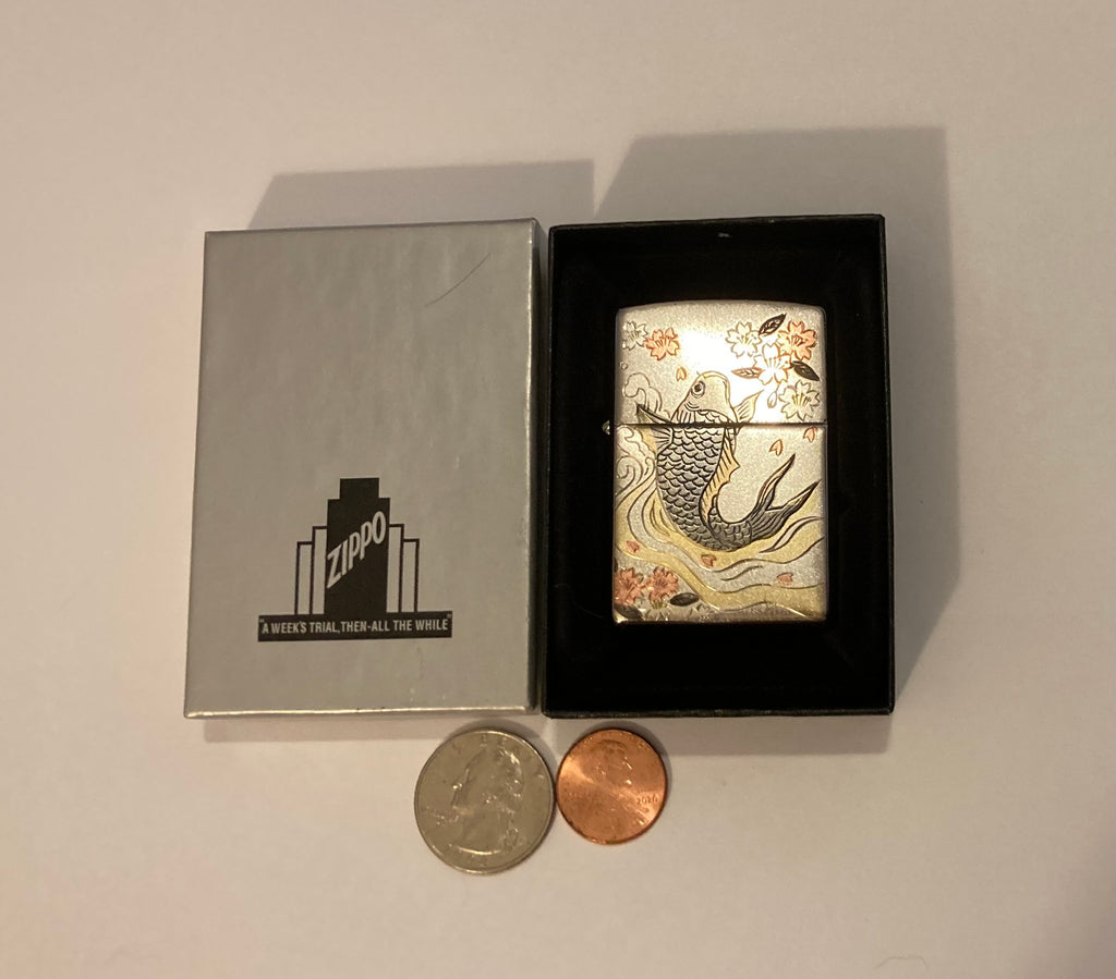 Zippo Lighter, Nice Mixed Metals Whale, Nature, Wildlife, Ocean, Nice, Zippo, Made in USA, Cigarettes, More