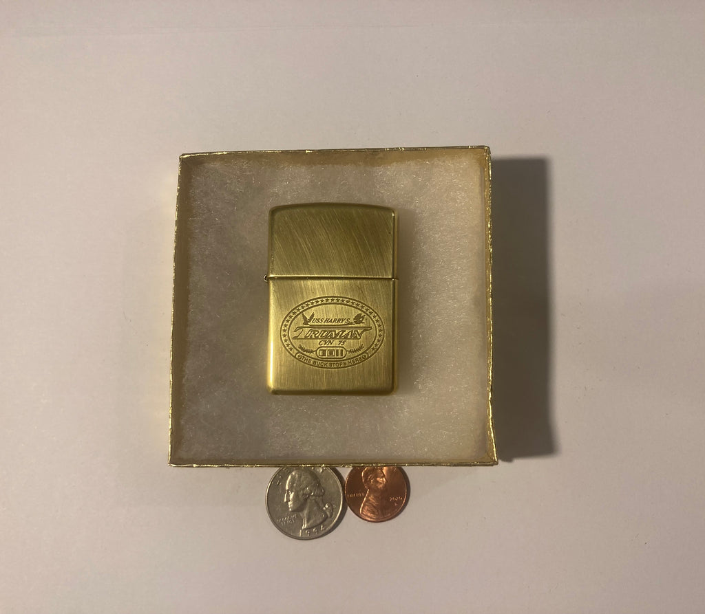 Metal Zippo Lighter, U.S.S. Harry S. Truman CVN-75, Navy, Command Lighter, Officers