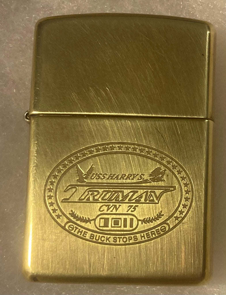 Metal Zippo Lighter, U.S.S. Harry S. Truman CVN-75, Navy, Command Lighter, Officers