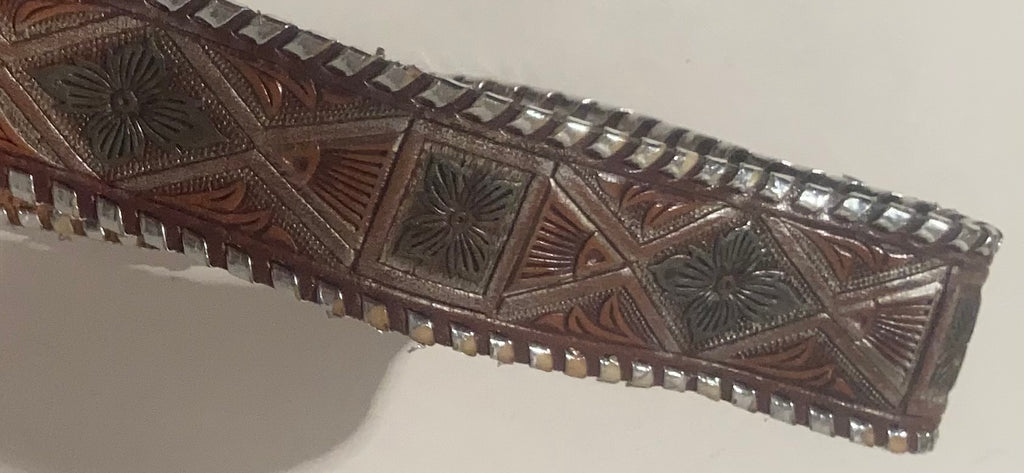 Vintage Leather Belt, Hand Painted, Really Nice Leather, Heavy Duty, Quality, Size 32 to 36 Country and Western, Western Wear, Heavy Duty, Nice, Quality, Unique, Fashion