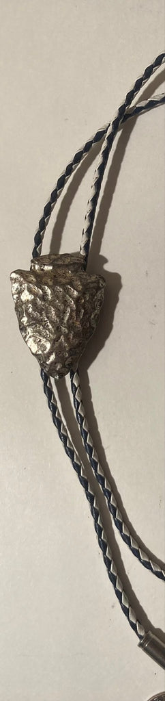 Vintage Metal Bolo Tie, Nice Silver Arrowhead Design, 1 3/4" x 1 1/4", Nice Design, Quality, Heavy Duty, Made in USA, Country & Western, Cowboy, Western Wear, Horse, Apparel, Accessory, Tie, Nice Quality Fashion