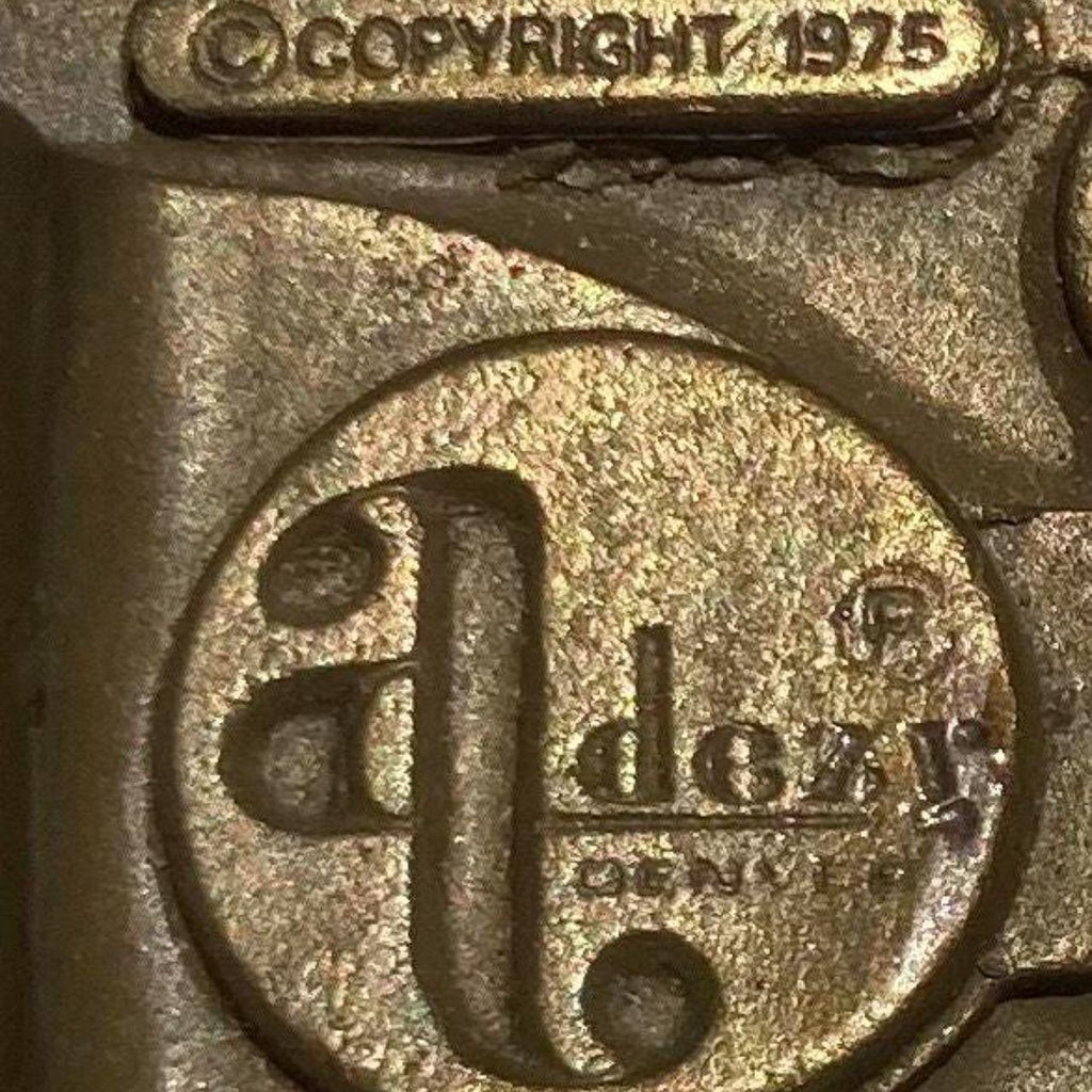 Vintage 1975 Metal Belt Buckle, Brass, Smith & Wesson, 38 Special, Chief Special, Super Heavy, Nice Western Design
