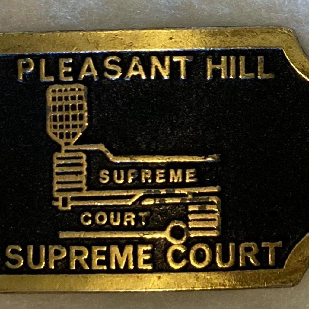 Vintage Metal Belt Buckle, Brass, Pleasant Hill Supreme Court, Law, Judges, Lawyers, Attorneys, Para Legals, Nice Design
