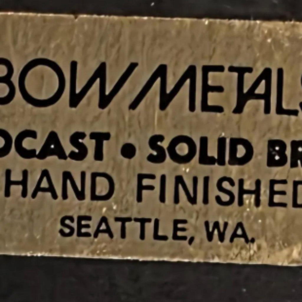 Vintage 1985 Metal Belt Buckle, Brass, Puget Power Electron Flume, Baugh Industrial