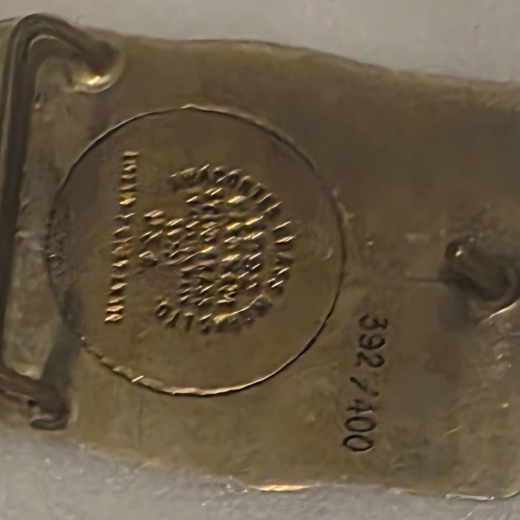 Vintage 1992 Metal Belt Buckle, Solid Brass, Gallipolis Locks & Dam, Canal Replacement, Nice Design
