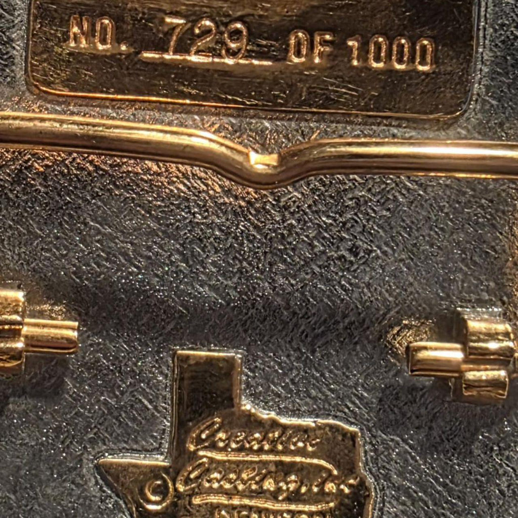 Vintage 1997 Metal Belt Buckle, Silver and Brass, Gold Wing Touring Association, Motorcycle, 10 Years, America and Canada, Texas