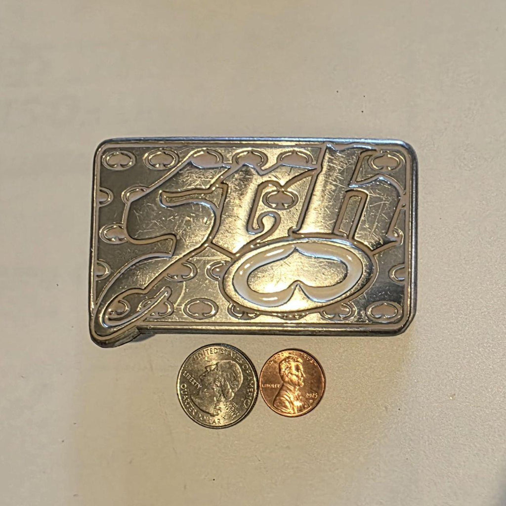 Vintage Metal Belt Buckle, srh, Skulls, Gothic, Nice Western Design
