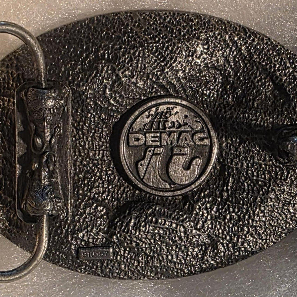 Vintage Metal Belt Buckle, Demag, Crane, Heavy Lifting, Boom Truck, Construction, Nice Western Design