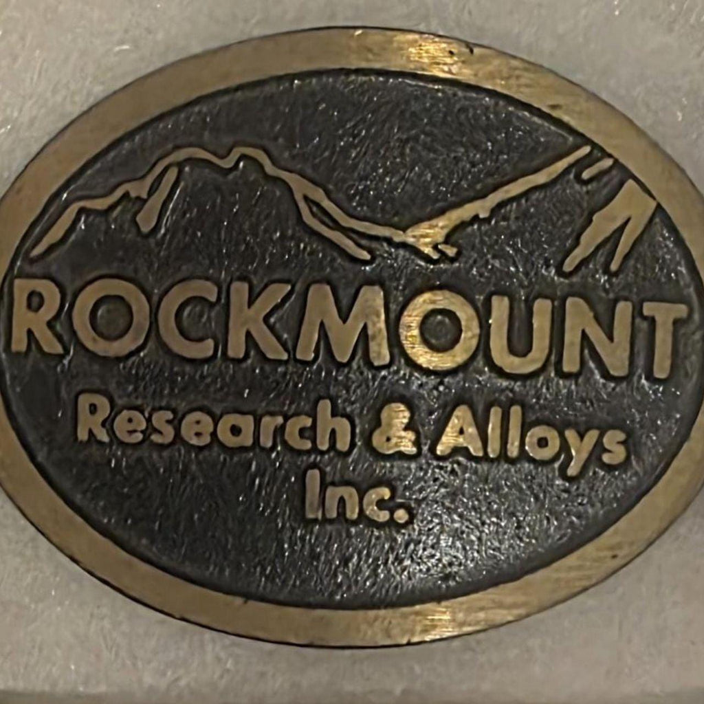 Vintage Metal Belt Buckle, Brass, Rockmount, Research & Alloys Inc., Nice Western Style Design
