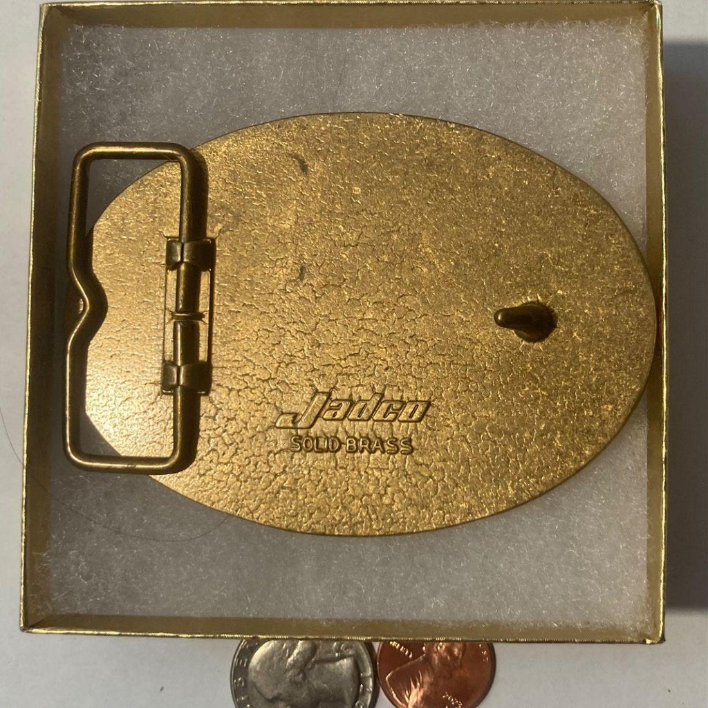 Vintage Metal Belt Buckle, Brass, Top Brass in Welding, Victor, ARC, Tig, Mig, Pipe, High Tech Welding, 3 1/2" x 2 1/2", Heavy Duty