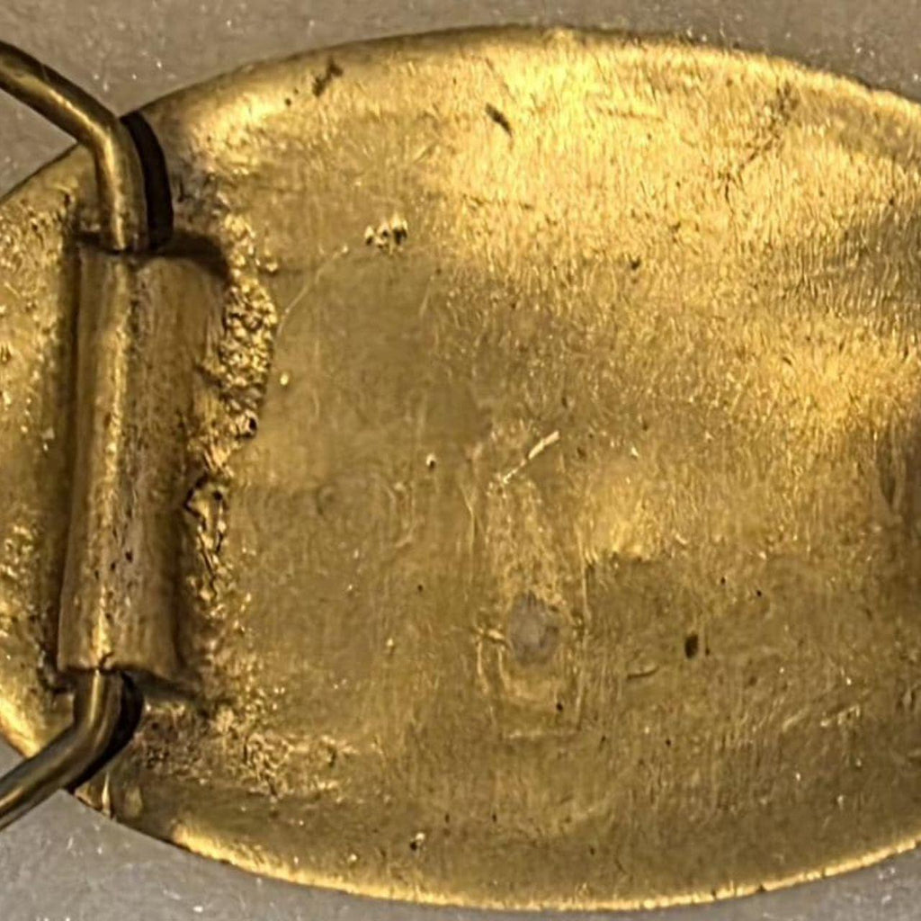 Vintage Metal Belt Buckle, Brass, Tombstone, The Town Too Tough To Die, Stagecoach, Horses, Town, Nice Western Design