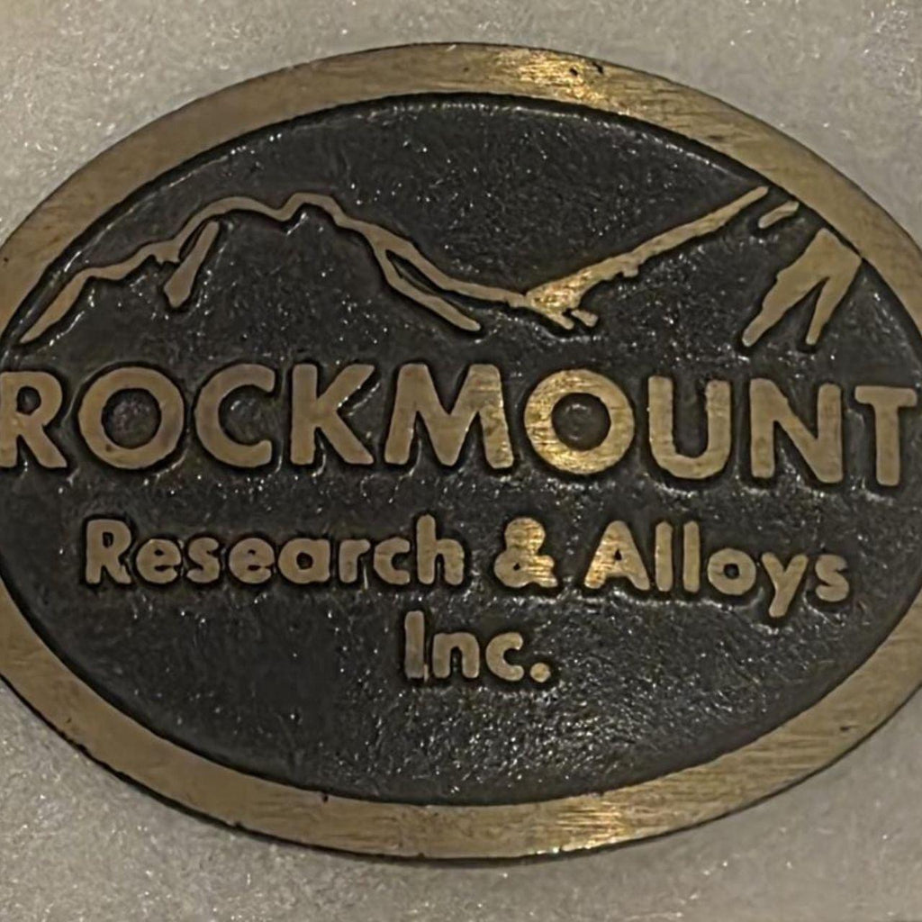 Vintage Metal Belt Buckle, Brass, Rockmount, Research & Alloys Inc., Nice Western Style Design