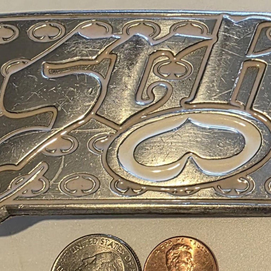 Vintage Metal Belt Buckle, srh, Skulls, Gothic, Nice Western Design