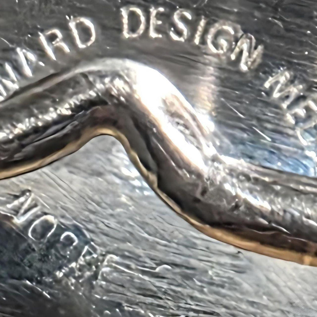 Vintage Metal Belt Buckle, Silver and Brass, Gold Wing Road Riders Association, Motorcycle, Nice Western Style Design, 3 1/2" x 2 1/2"