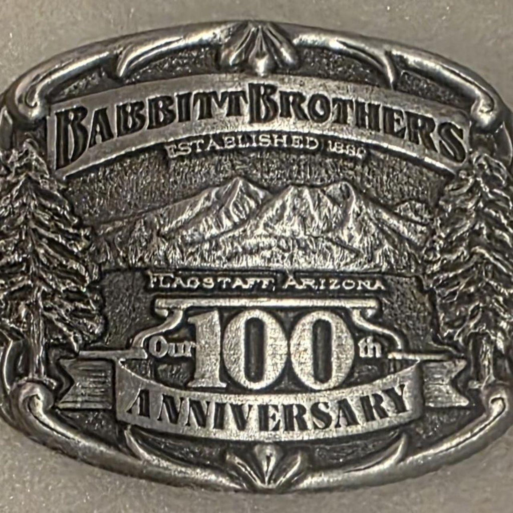 Vintage Metal Belt Buckle, Babbitt Brothers, Flagstaff Arizona, Nice Western Style Design
