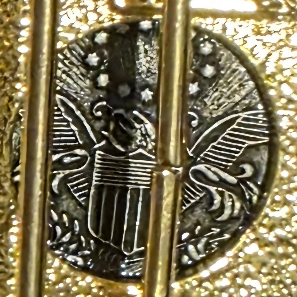 Vintage Metal Belt Buckle, Brass Paquette Belt Buckle with 1854 Coin, Nice Western Style Design, 1 3/4" x 1 3/4", Heavy Duty, Quality