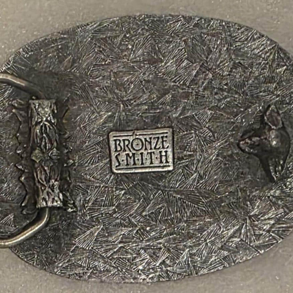 Vintage Metal Belt Buckle, Babbitt Brothers, Flagstaff Arizona, Nice Western Style Design