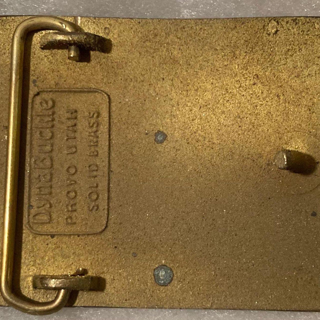 Vintage Metal Belt Buckle, Brass, Crane Equipment Services, Crane Rigging, Nice Western Design, 3 1/2" x 2", Heavy Duty, Quality