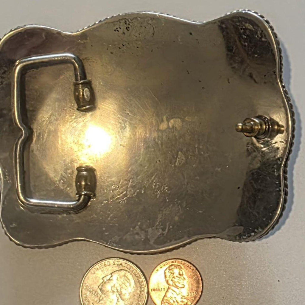 Vintage Metal Belt Buckle, Bull Riding, Cowboy, Rodeo, Nice Western Style Design