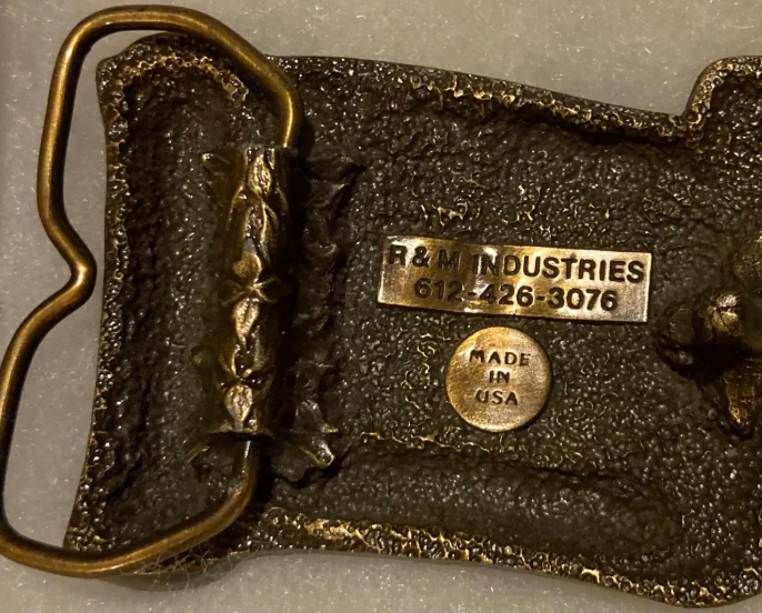 Vintage Metal Belt Buckle, Brass, Post Office, Mail Man, United States Postal Service, Letters, U.S. Mail, Workers Union, Greenacres