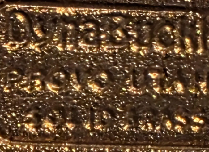 Vintage 1987 Metal Belt Buckle, Solid Brass, Blue Crushed Turquoise Stones, DMC Engineers & Constructors, Chimney Creek Project