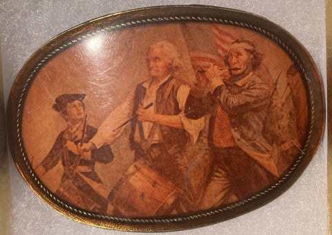 Vintage Metal Belt Buckle, Old Tyme, Colonial Days, Patriots, George Washington Era, Nice Western Design