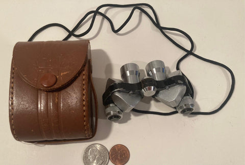 Vintage Set of AOG Opera Glasses, Silver, Action, Leather Pouch, Quality, Binoculars, Bird Watching, Musicals, Sports, Free Shipping