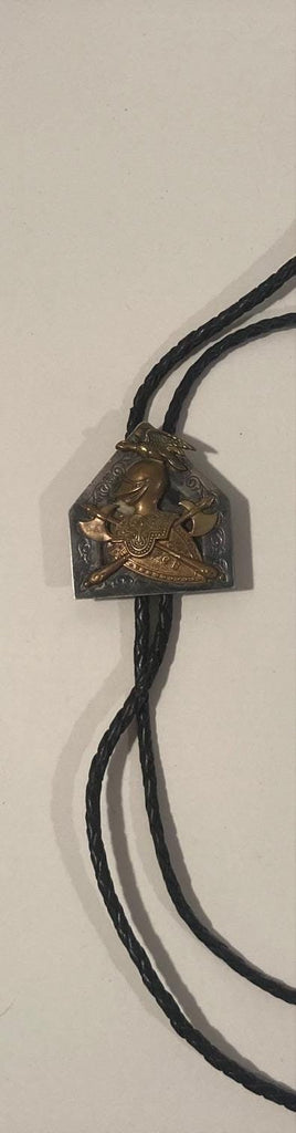 Vintage Metal Bolo Tie, Nice Armour Knight, Knight in Shining Armour, FCB, Nice Western Design, 2" x 2", Quality, Heavy Duty