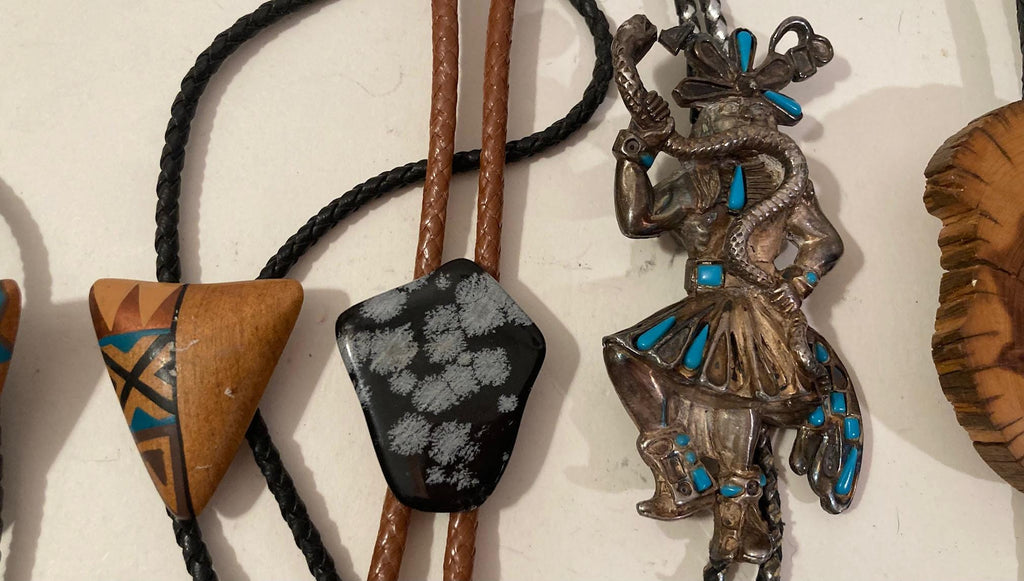 Vintage Lot of 8 Metal Bolo Ties, Stones, Pet, Native, Wood, More, Nice Western Designs, Quality, Heavy Duty, Country & Western, Cowboy
