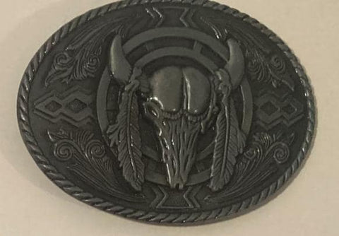 Vintage Metal Belt Buckle, Western Skull Head, Nice Design, Standard Size, Heavy Duty, Quality, Thick Metal, For Belts, Fashion,