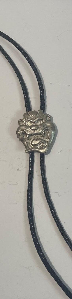 Vintage 1991 Metal Bolo Tie, Looney Tunes, Warner Brothers, Tasmanian Devil, 1 3/4" x 1 1/2", Nice Design, Quality, Heavy Duty