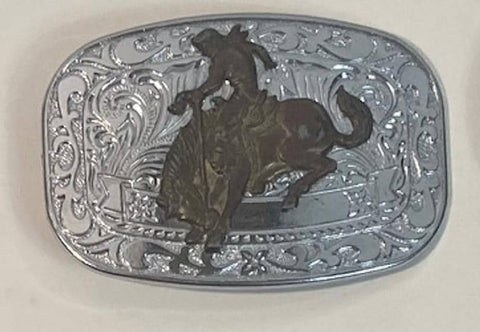 Vintage Metal Belt Buckle, End of the Trail Cowboys, Heavy Duty, Quality, Made in USA, For Belts, Fashion, Shelf Display, Western Wear,