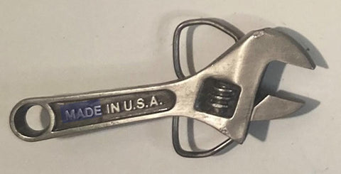 Vintage Metal Belt Buckle,Spanner Crescent Wrench, Heavy Duty, Quality, Made in USA, For Belts, Fashion, Shelf Display,