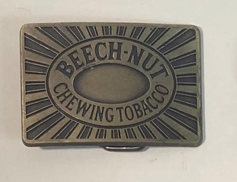 Vintage Metal Belt Buckle, Beech-Nut Chewing Tobacco, Heavy Duty, Quality, Made in USA, For Belts, Fashion