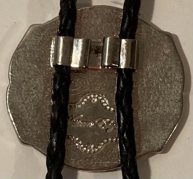 Vintage Metal Bolo Tie, Nice Silver and Brass, Cowboy Prayer, Cowboy End Of The Trail, Nice Design