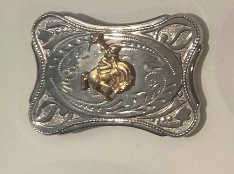 Vintage Metal Belt Buckle, Bucking Horse, Nice Design, Standard Size, Heavy Duty, Quality, Thick Metal, For Belts, Fashion, Shelf Display