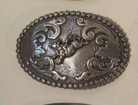 Vintage Metal Belt Buckle, Nocona Bronco Buster, Nice Design, Standard Size, Heavy Duty, Quality, Thick Metal, For Belts, Fashion,