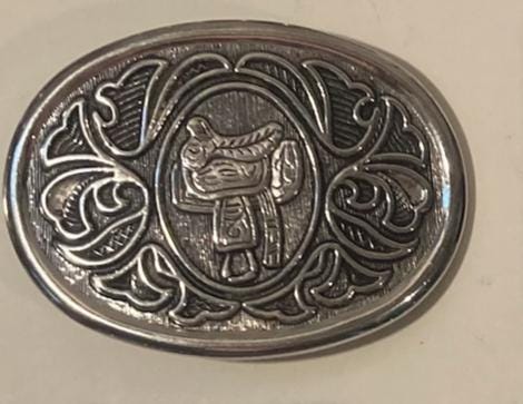 Vintage Metal Belt Buckle, Avon Saddle, Nice Design, Standard Size, Heavy Duty, Quality, Thick Metal, For Belts, Fashion, Shelf Display