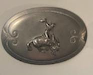 Vintage Metal Belt Buckle, Bull Rider, Nice Design, Standard Size, Heavy Duty, Quality, Thick Metal, For Belts, Fashion,