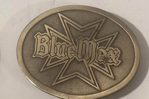 Vintage Metal Belt Buckle, Blue Max, Nice Design, Standard Size, Heavy Duty, Quality, Thick Metal, For Belts, Fashion,