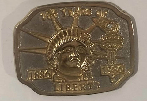 Vintage Metal Belt Buckle, 1886 Liberty, Nice Design, Standard Size, Heavy Duty, Quality, Thick Metal, For Belts, Fashion,