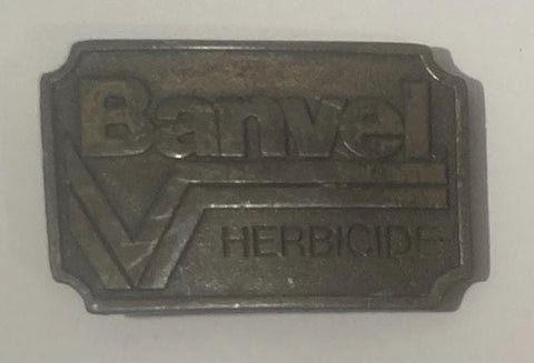 Vintage Metal Belt Buckle, Banvel Herbicide, Nice Design, Standard Size, Heavy Duty, Quality, Thick Metal, For Belts, Fashion,